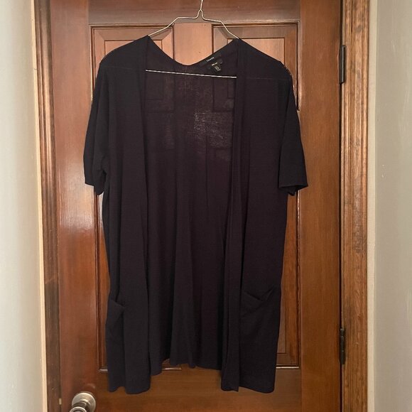 Tahari Sweaters - Size 1X Tahari 100% linen dark navy cardigan